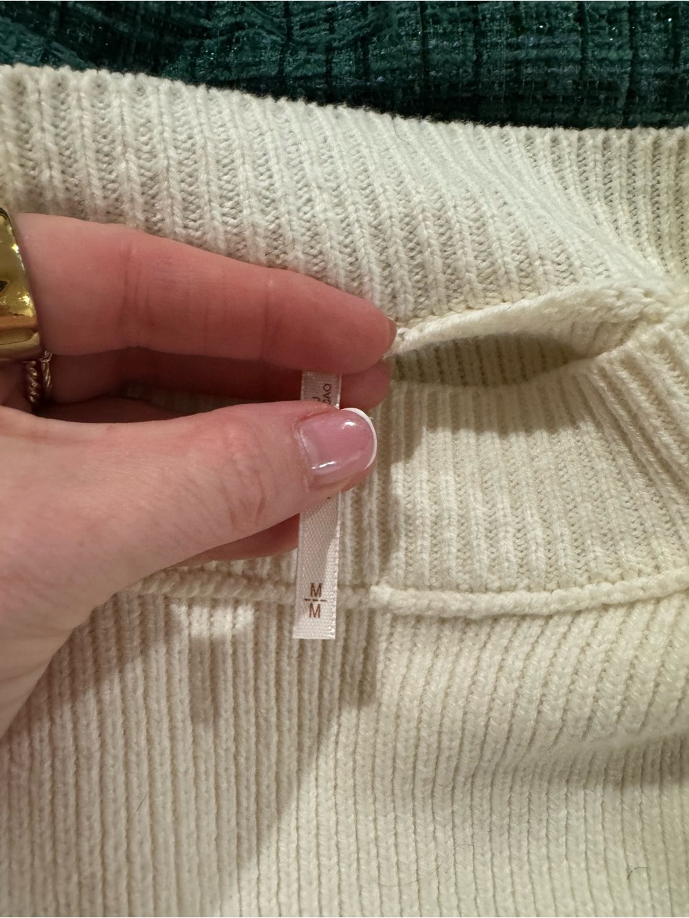 Free People Cream Cropped Drop-Shoulder Knit Sweater - Picture 2 of 2